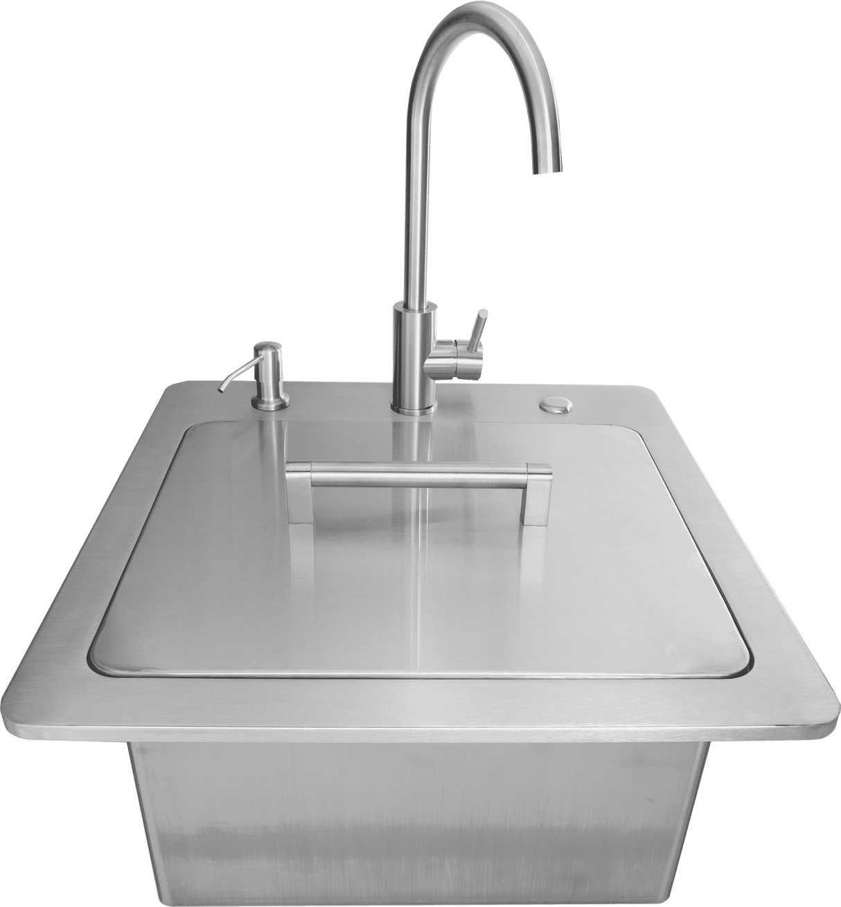 21" Sink w/ Drain, Faucet & Soap Dispenser