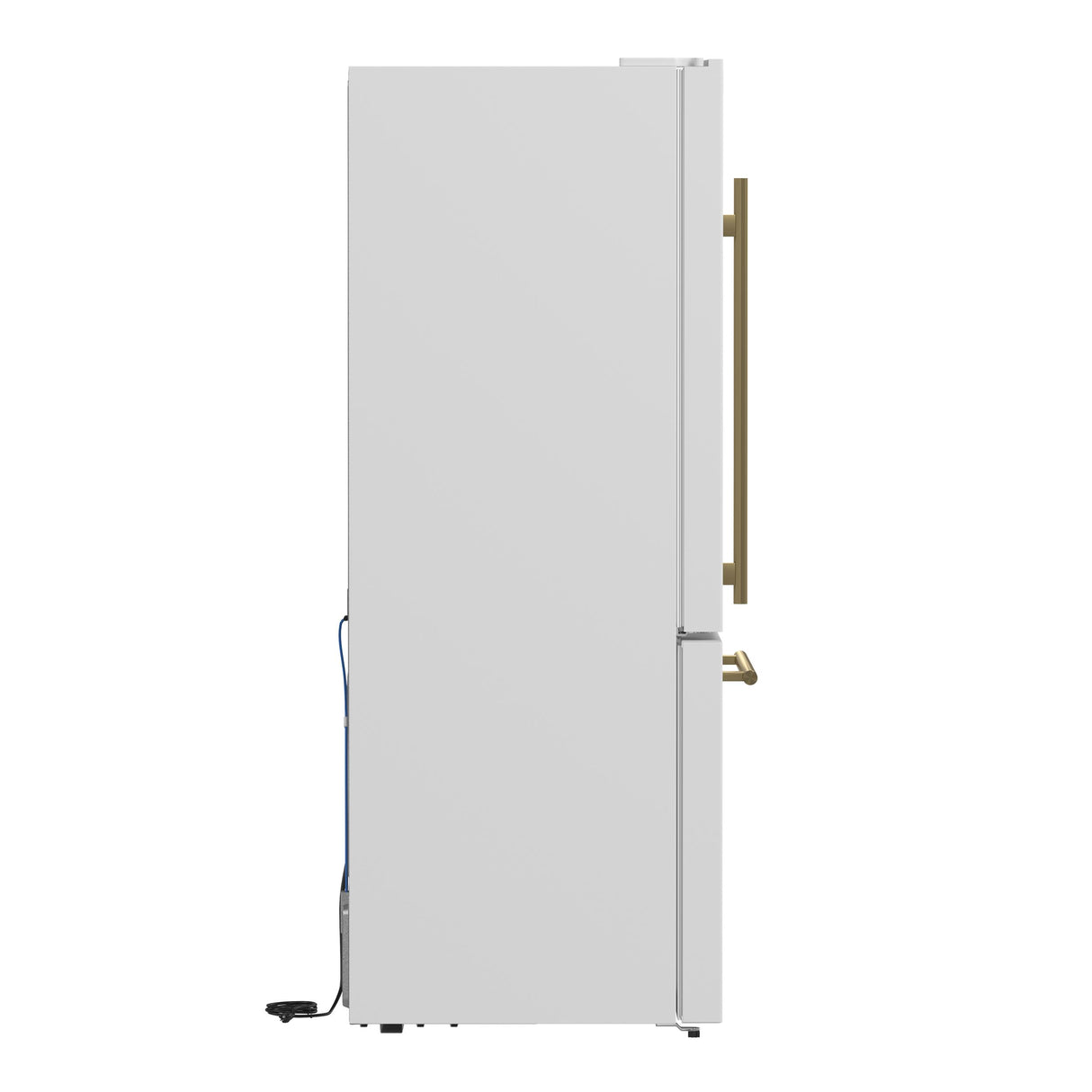 Forno Milano 2-Piece 62-Inch Freestanding Dual Bottom Freezer Refrigerator, White - 34.4 cu.ft, Touch Control, Ice Maker