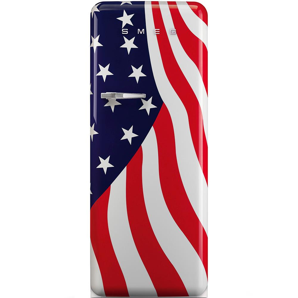 Approx 24" 50'S Style Refrigerator with ice compartment, US Flag, Right hand hinge