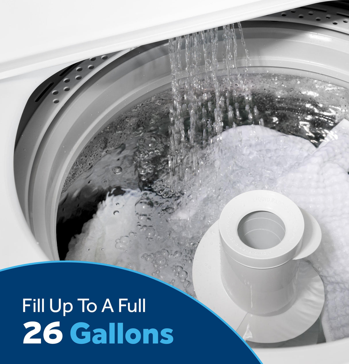 GE® 4.5 cu. ft. Capacity Washer with Stainless Steel Basket, Cold Plus and Wash Boost