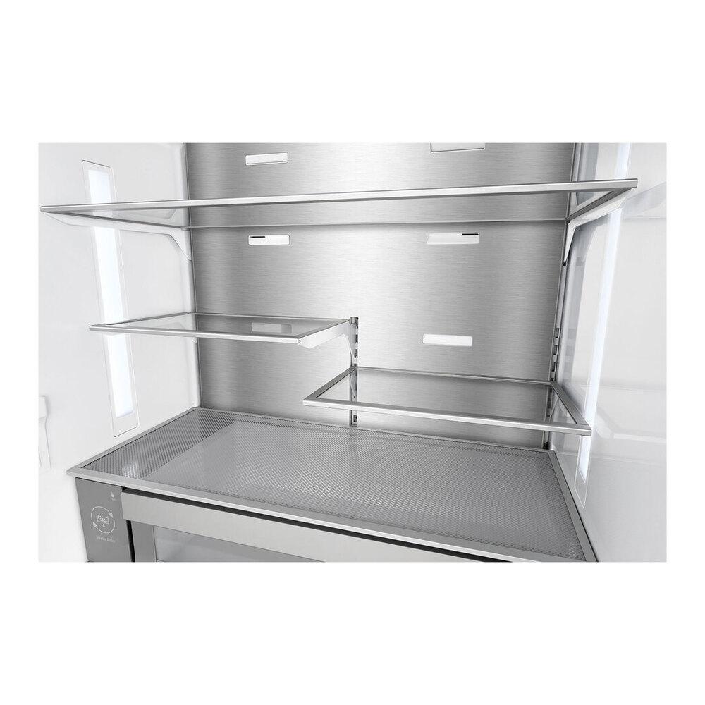Verona VEBFD3620WIFS 36 inch French Door Counter-Depth Refrigerator with 20.2 cu. ft. Total Capacity, Internal Water Dispenser, Automatic Ice Maker in Stainless Steel
