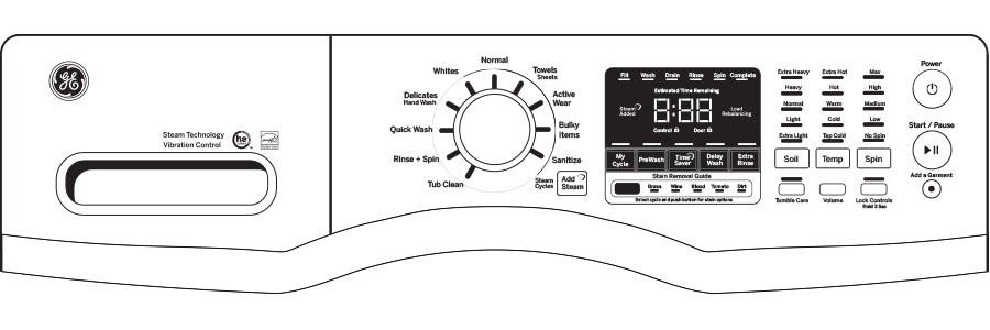 GE® ENERGY STAR® 4.5 cu. ft. Capacity Front Load Washer with Steam