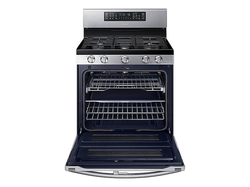 5.8 cu ft. Smart Freestanding Gas Range with Flex Duo™ & Dual Door in Stainless Steel