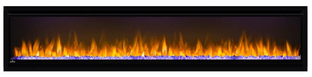 Alluravision 74 Deep Depth Wall Hanging Electric Fireplace