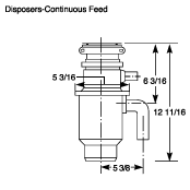 GE® 1/3 HP Continuous Feed Garbage Disposer - Corded