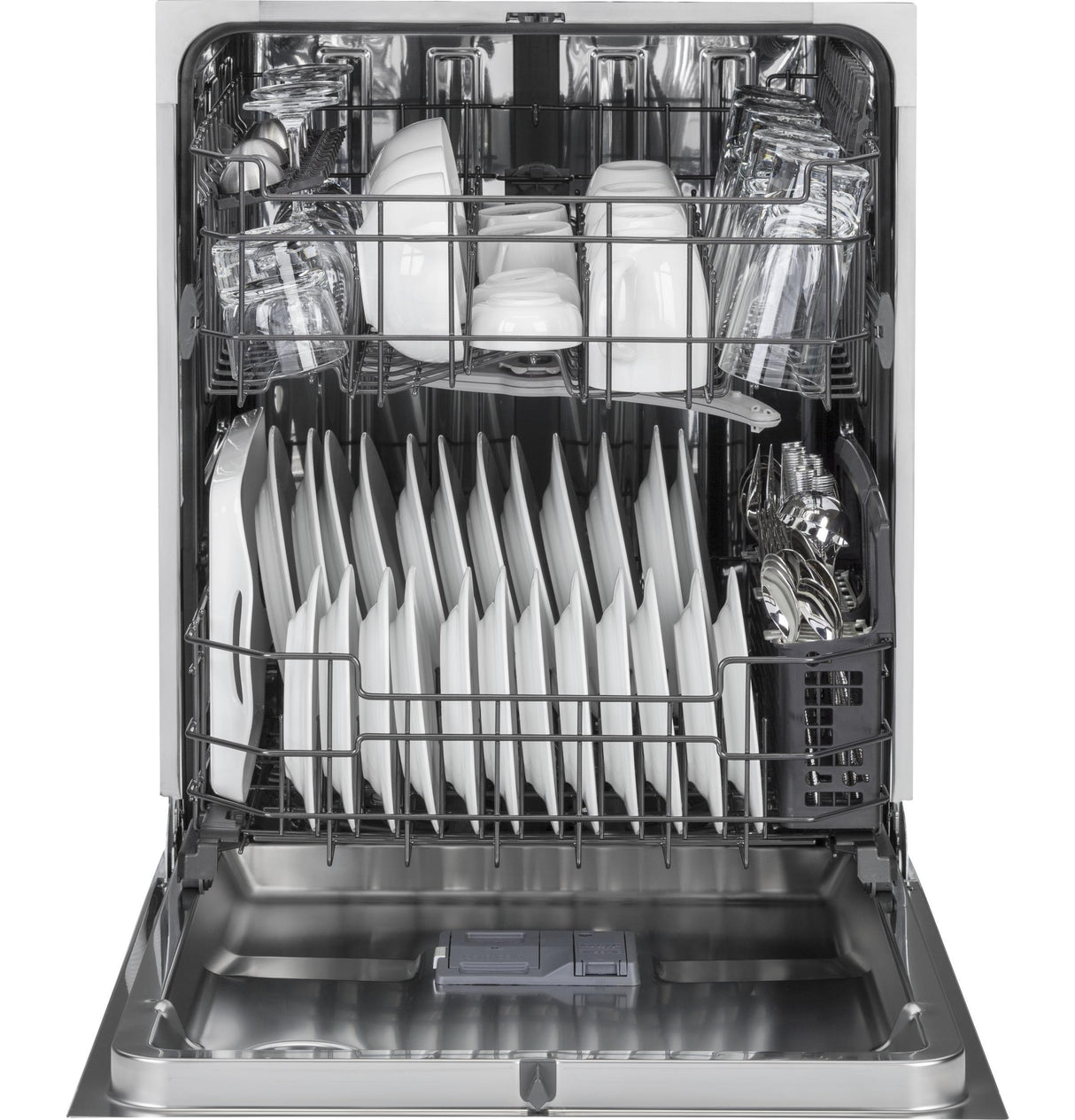 GE® Stainless Steel Interior Dishwasher with Front Controls