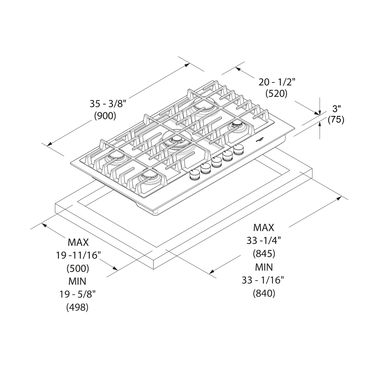 36" GAS COOKTOP