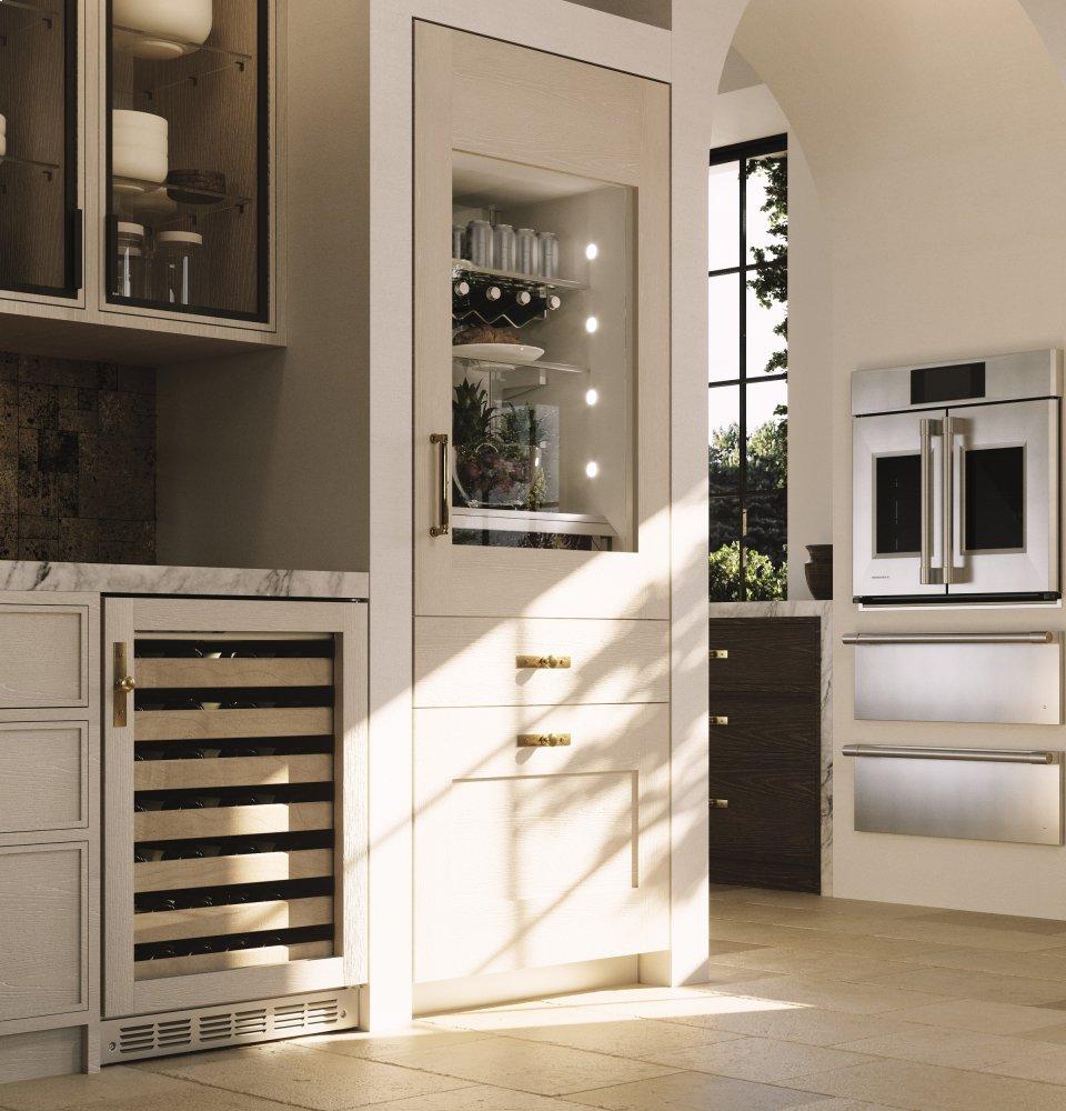 Monogram 30" Integrated Glass-Door Refrigerator for Single or Dual Installation