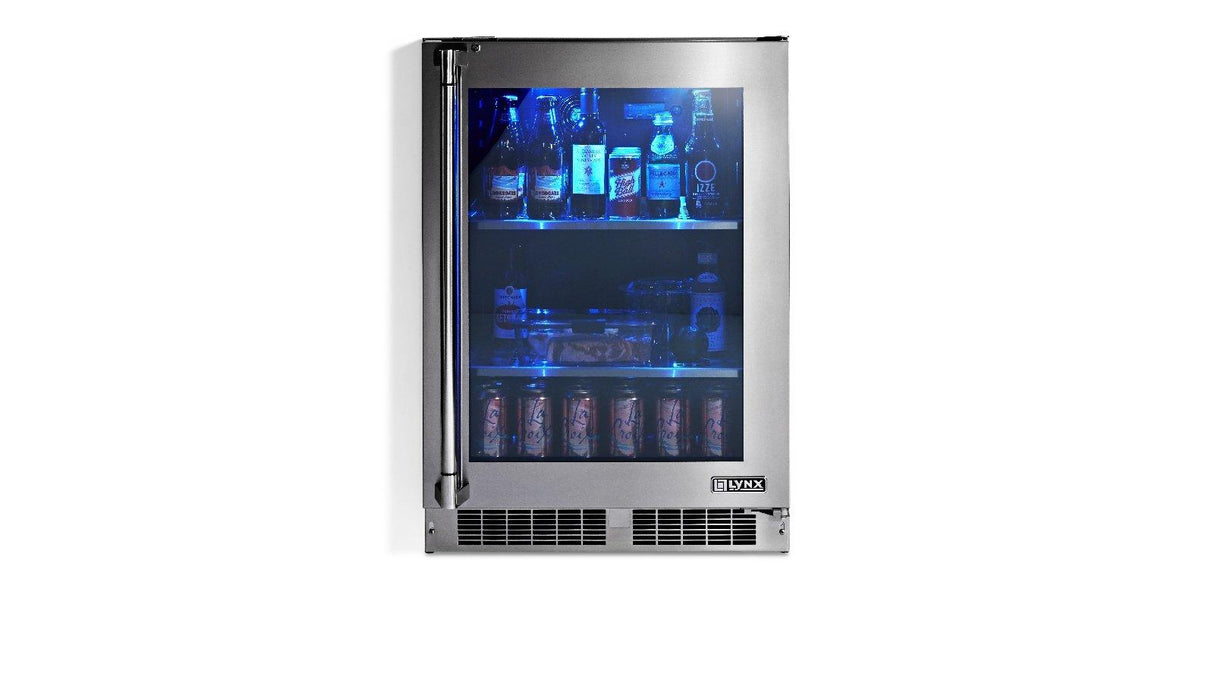 24" Outdoor Refrigerator with Glass Door (LN24REFG)