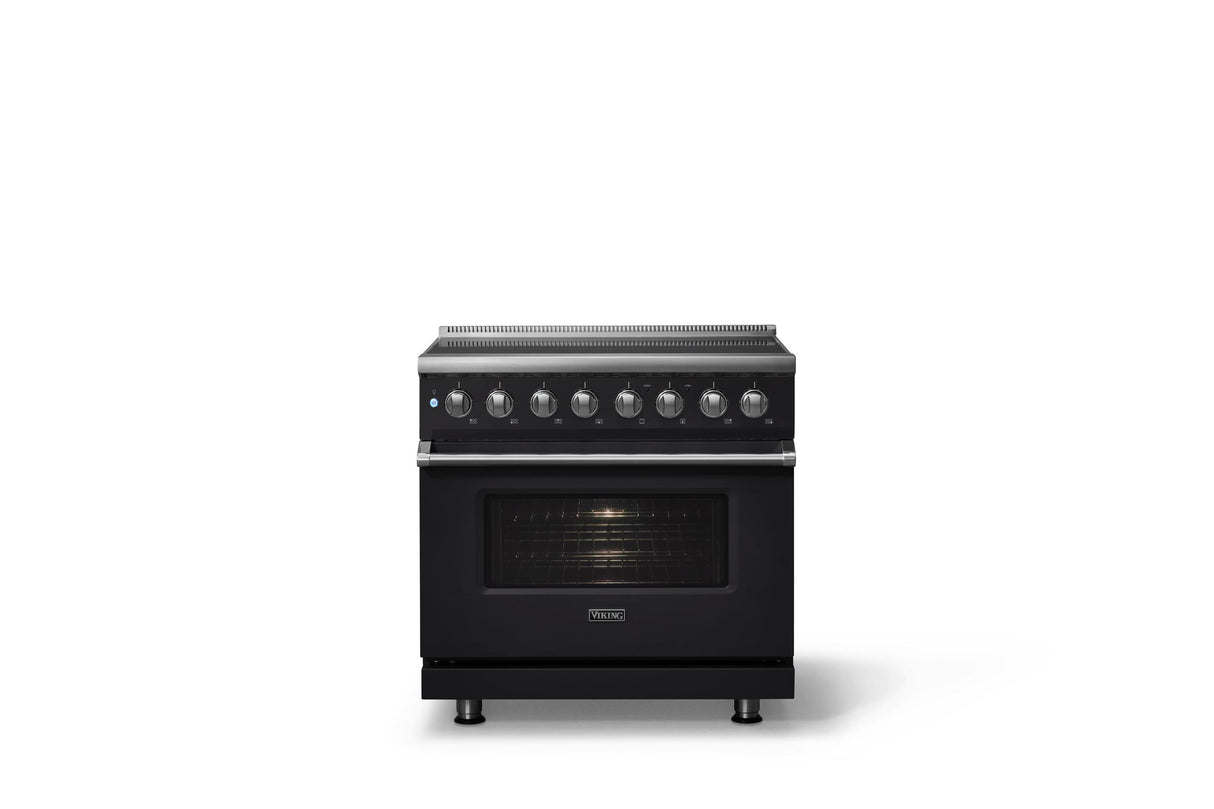 36"W. Induction Range (Finish: Onyx, Trim: Polished Chrome)