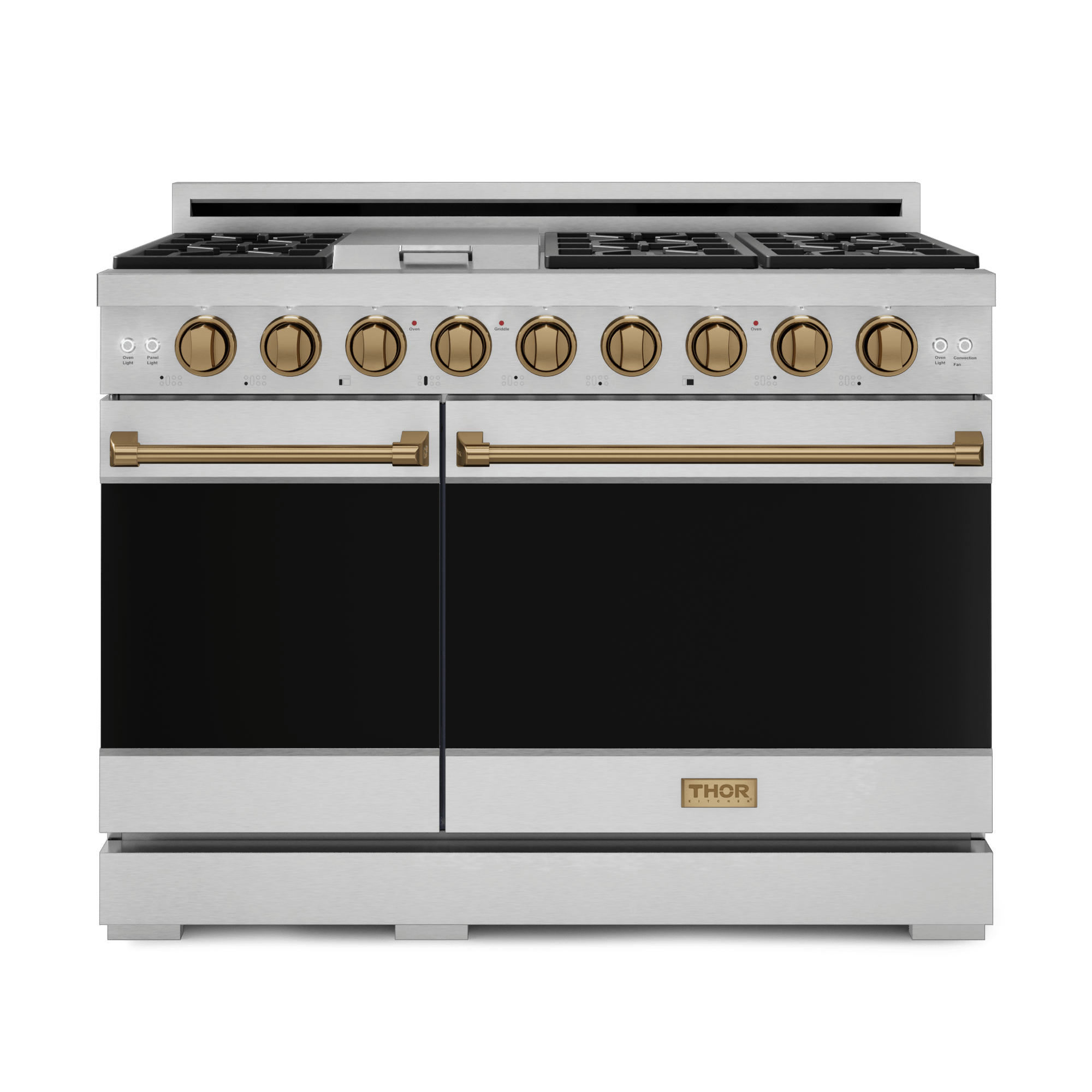 48 Inch Professional Gas Range With Pro-style Knobs In Stainless Steel/bronze Gordon Ramsay Series
