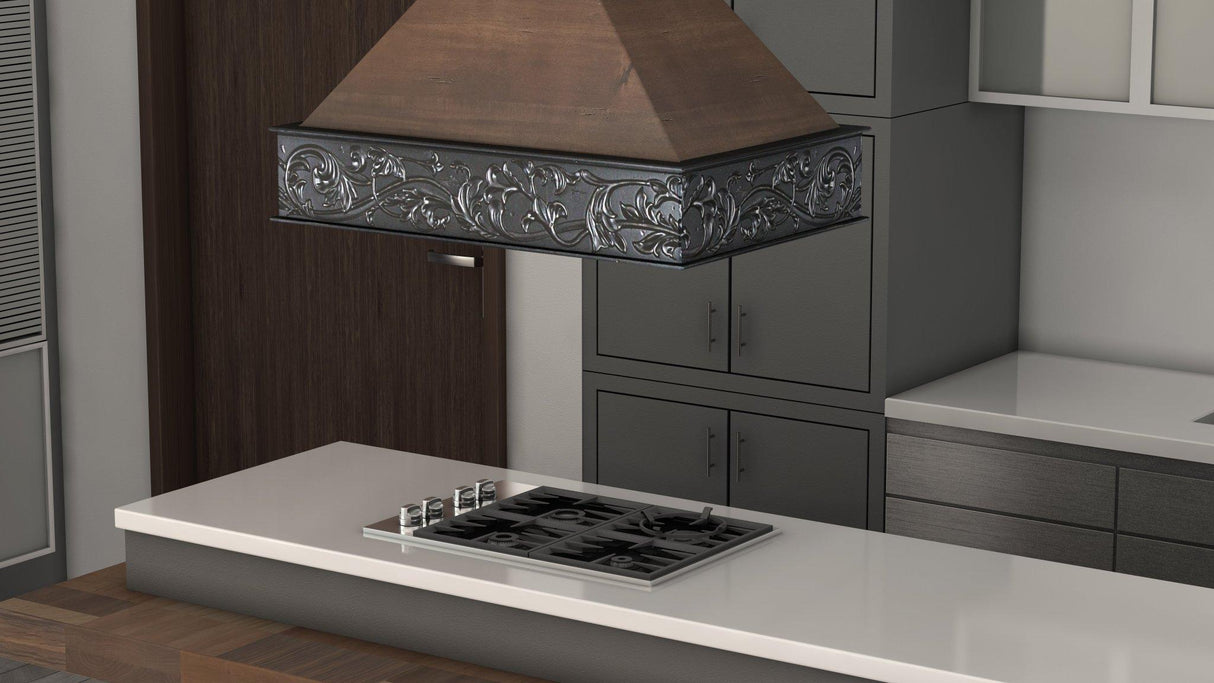 ZLINE 36" Wooden Wall Mount Range Hood in Antigua and Walnut (9373AR-36)