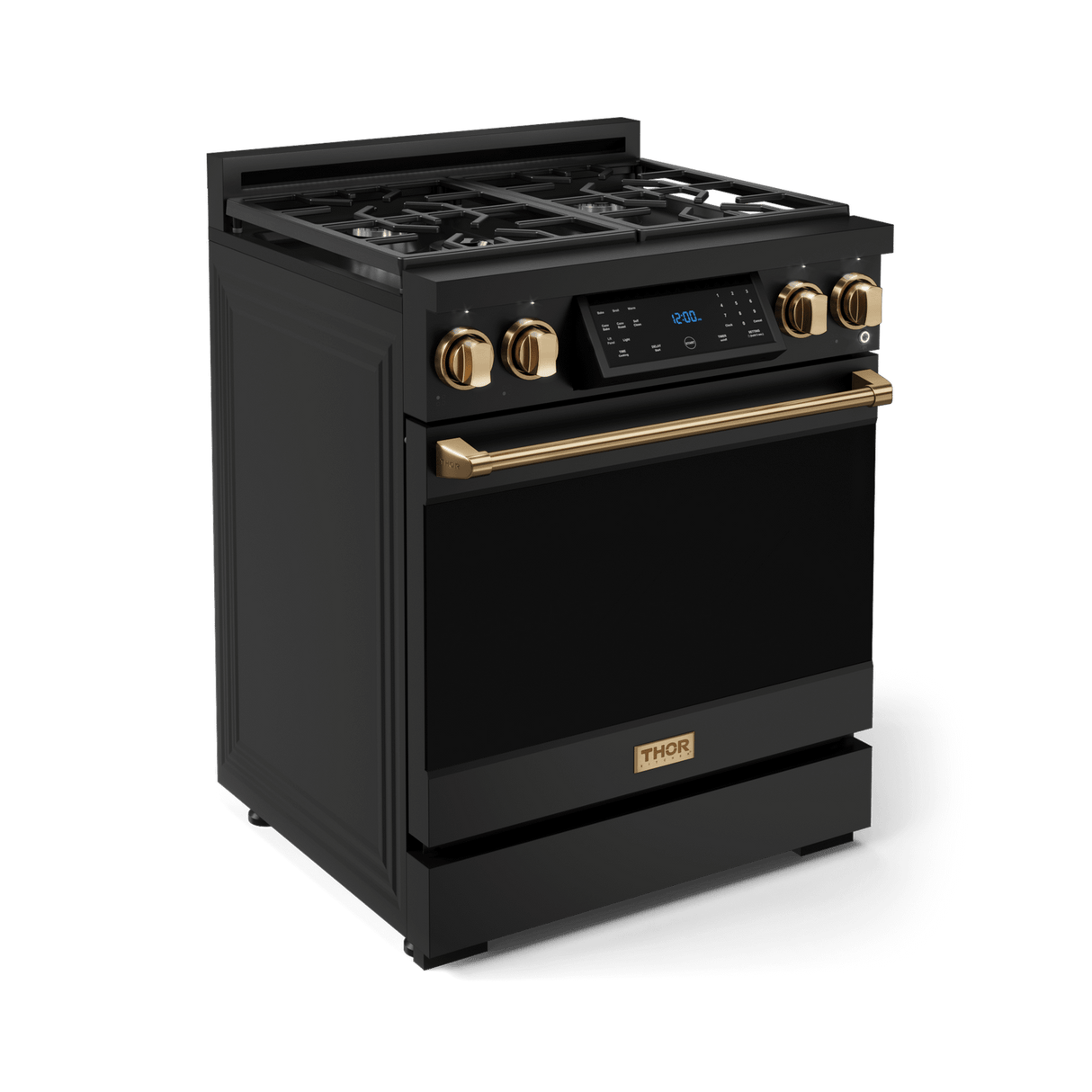 30 Inch Professional Gas Range With Tilt Panel Touch Control In Matte Black/bronze Gordon Ramsay Series - Rsg30b-brz