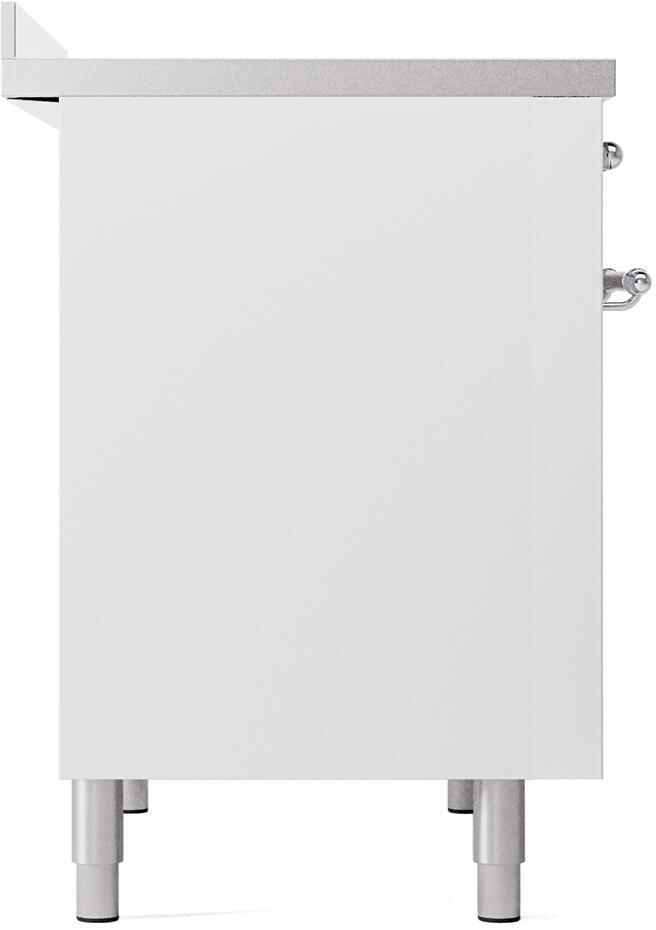 Nostalgie II 40 Inch Electric Freestanding Range in White with Chrome Trim