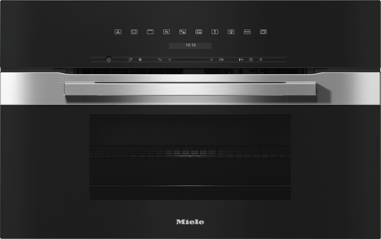 H 7270 BM Clean Touch Steel - 30" compact speed oven in a perfectly combinable design with automatic programs and combi modes.