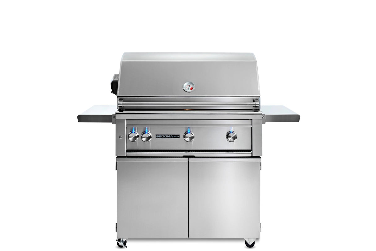 36" Sedona by Lynx Freestanding Grill with 2 Stainless Steel Burners and ProSear Burner and Rotisserie, NG