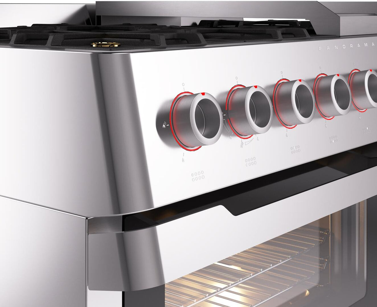 Panoramagic 48 Inch Dual Fuel Liquid Propane Freestanding Range in Stainless Steel with Trim
