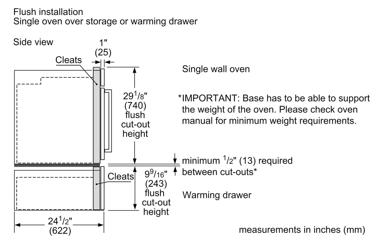 Benchmark™ Single Wall Oven 30'' Door hinge: Left, Stainless Steel