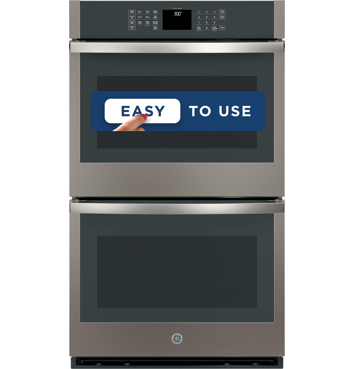 GE® 30" Smart Built-In Self-Clean Double Wall Oven with Never-Scrub Racks