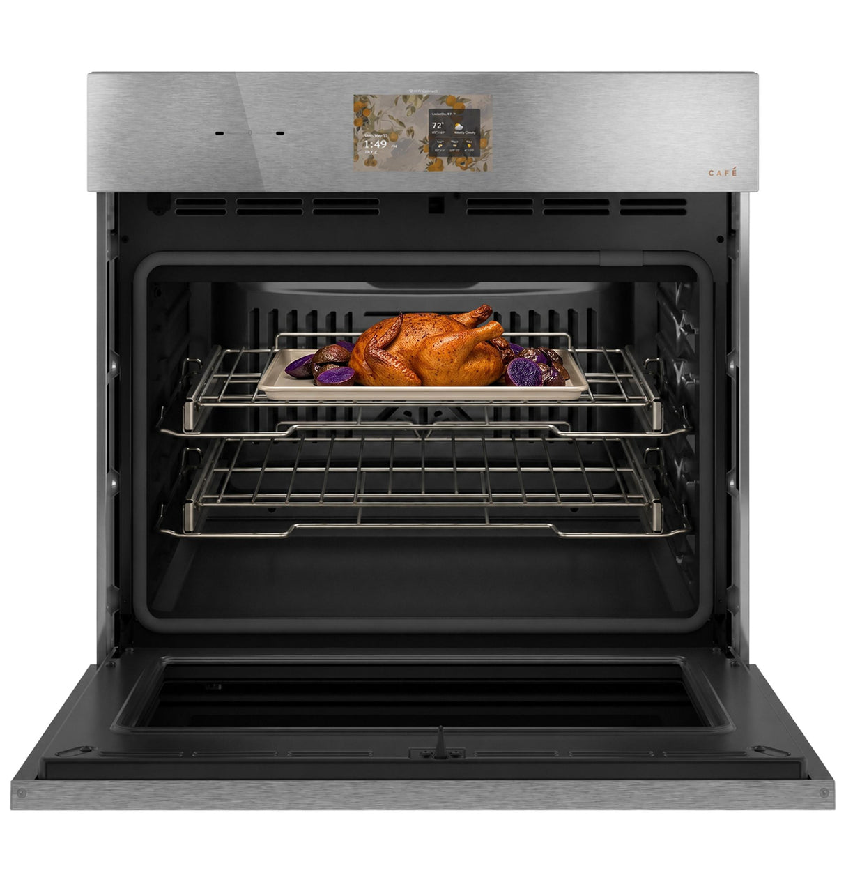 CAF(EBACK)™ 30" Smart Built-In Convection Single Wall Oven in Platinum Glass