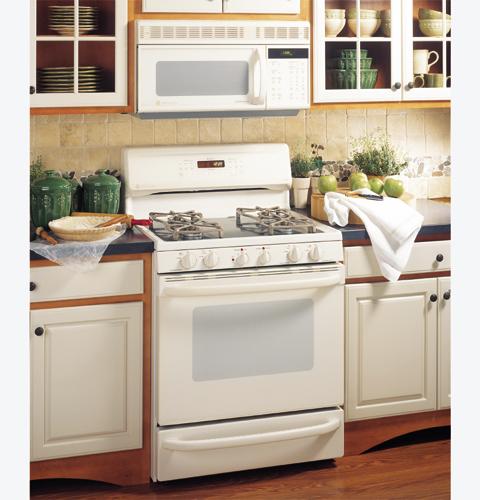 GE Profile Performance Spectra 30" Free-Standing Smooth-Top Convection Gas Range with Warming Drawer