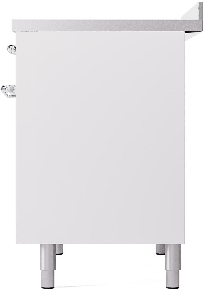 Nostalgie II 40 Inch Electric Freestanding Range in White with Chrome Trim
