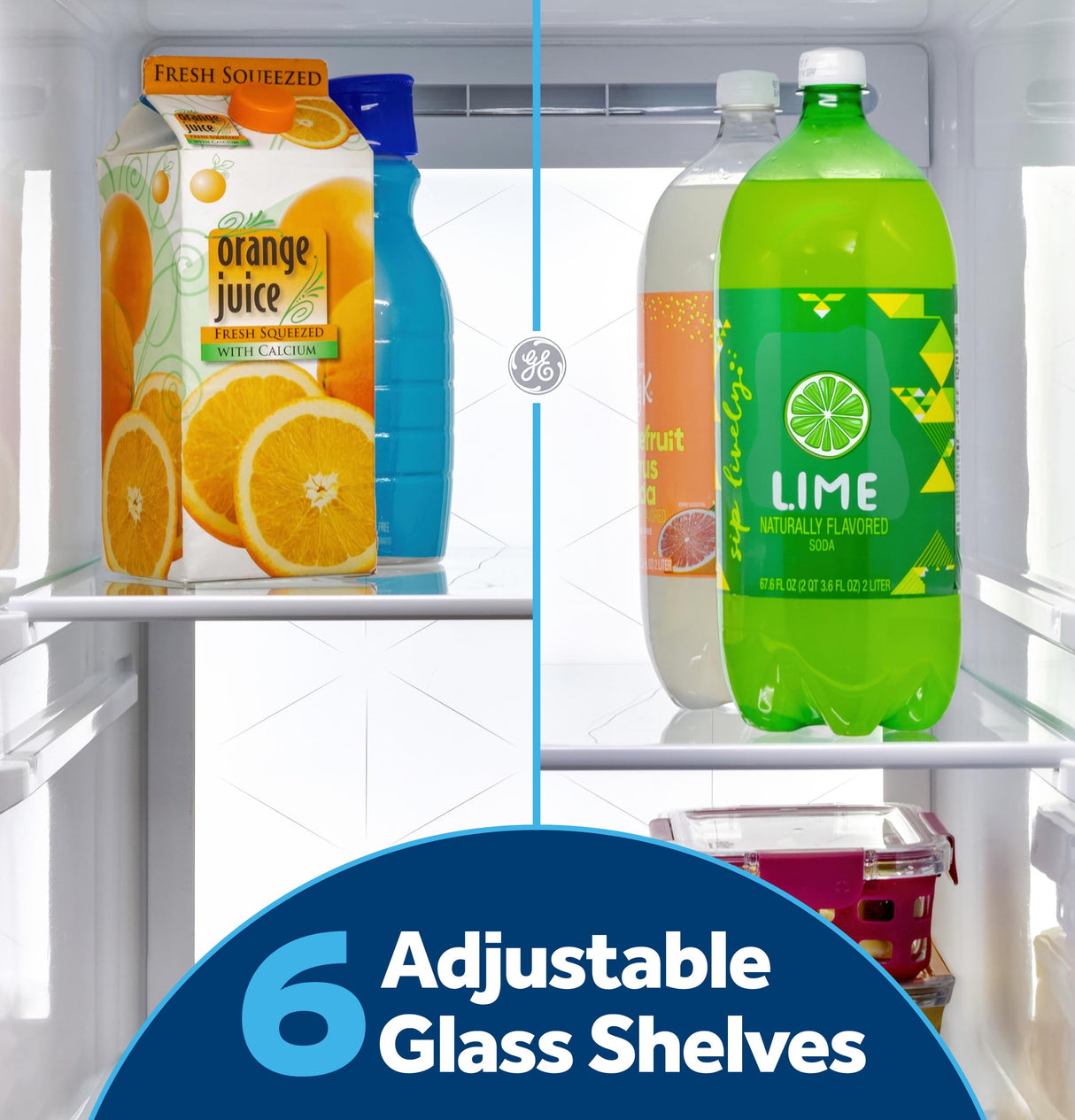 GE® 27.7 Cu. Ft. Side-By-Side Refrigerator with LED Light Walls and Extra Tall Dispenser