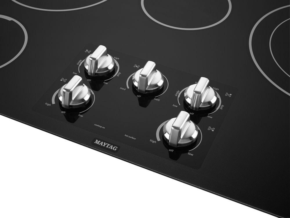 36-inch Wide Electric Cooktop with Dual-Choice Elements