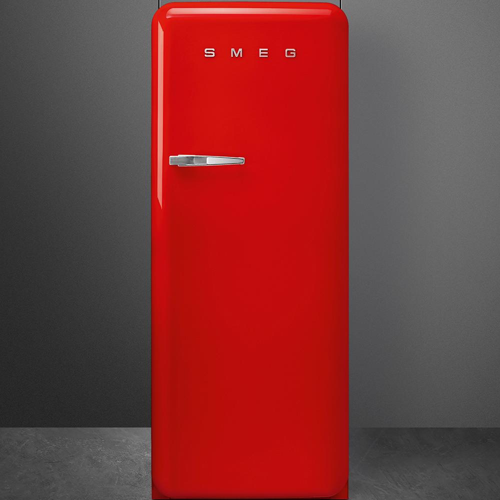 Approx 24" 50'S Style Refrigerator with ice compartment, Red, Right hand hinge