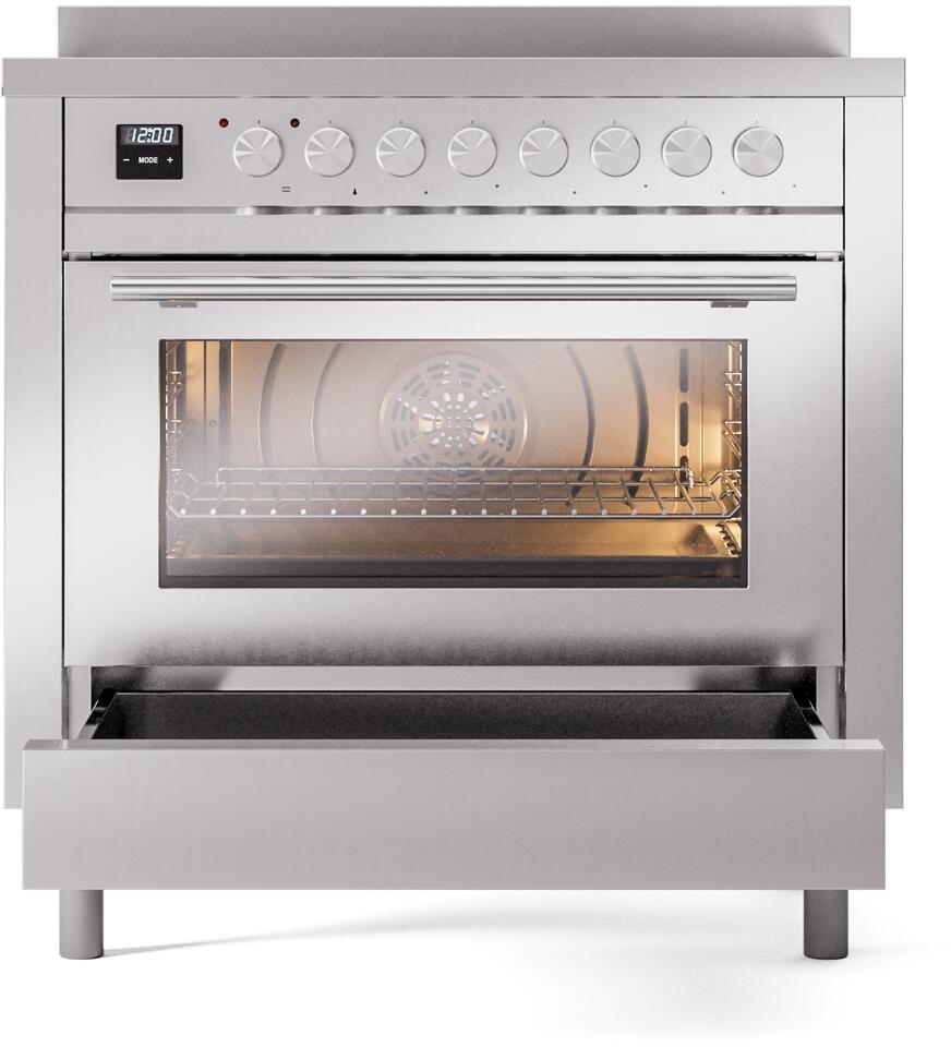 Professional Plus II 36 Inch Electric Freestanding Range in Stainless Steel with Trim