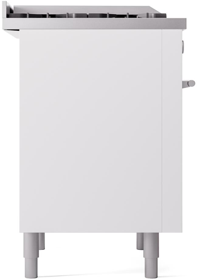 Professional Plus II 36 Inch Dual Fuel Liquid Propane Freestanding Range in White with Trim