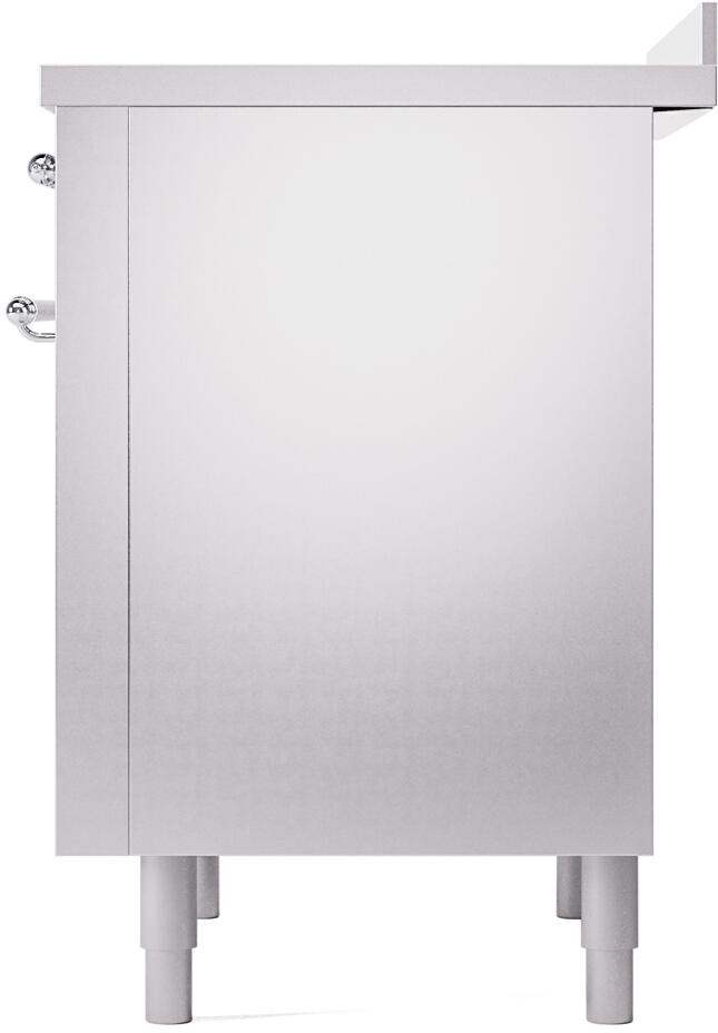 Nostalgie II 36 Inch Electric Freestanding Range in Stainless Steel with Chrome Trim
