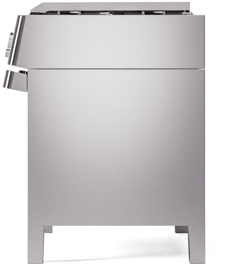 Panoramagic 36 Inch Dual Fuel Natural Gas Freestanding Range in Stainless Steel with Trim