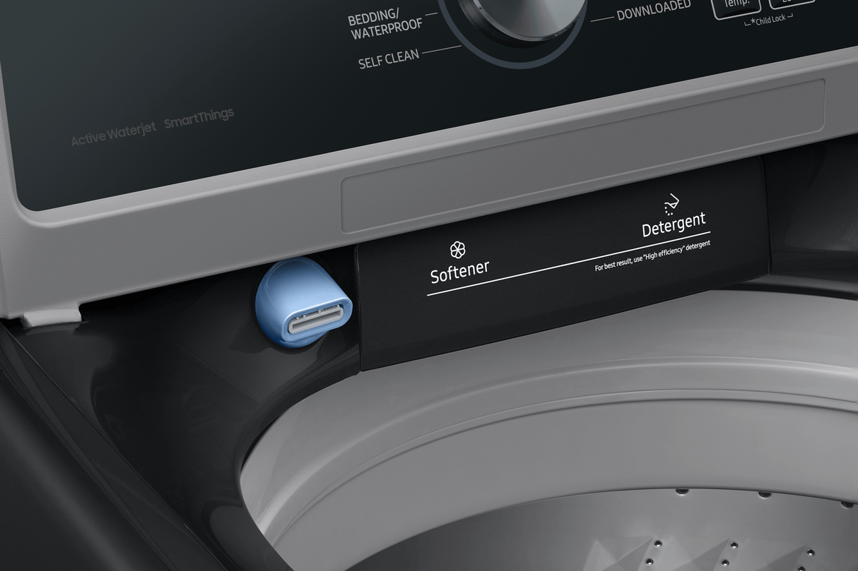 4.6 cu. ft. Large Capacity Smart Top Load Washer with ActiveWave™ Agitator and Active WaterJet in Brushed Black