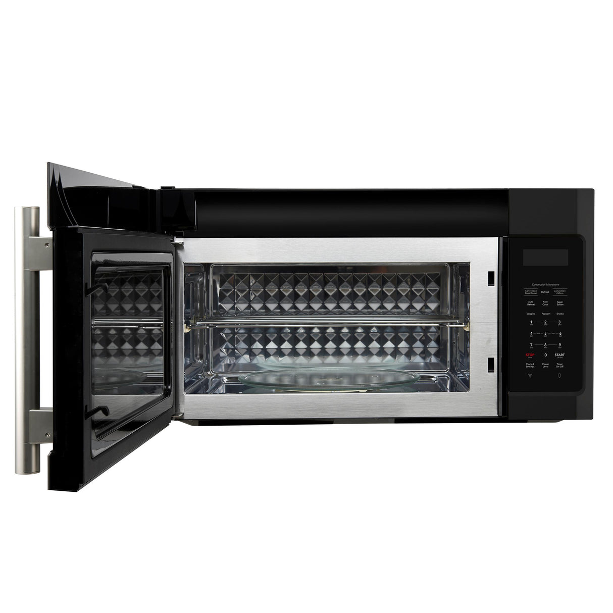 Forno Fornace 30-Inch Over the Range Convection Microwave, Black - 1.5 cu.ft, 300 CFM Vent, Touch Control, LED Light