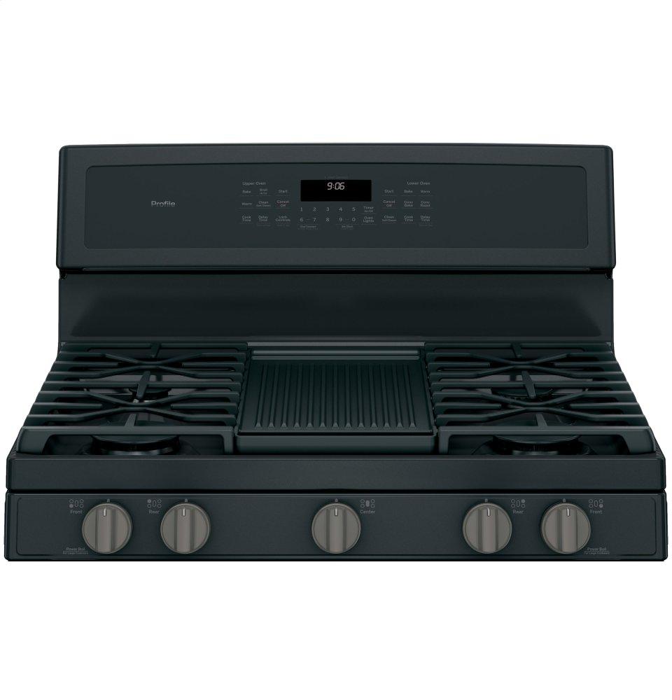 GE Profile™ 30" Free-Standing Gas Double Oven Convection Range