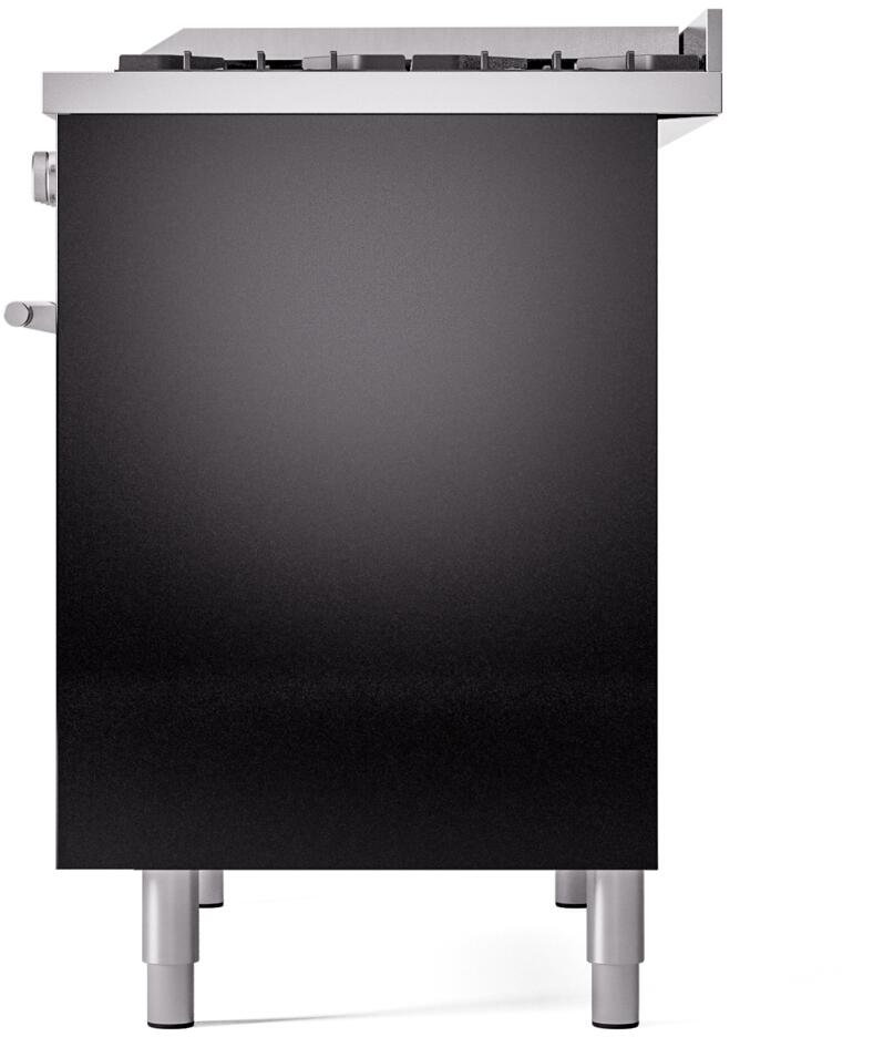 Professional Plus II 40 Inch Dual Fuel Liquid Propane Freestanding Range in Glossy Black with Trim
