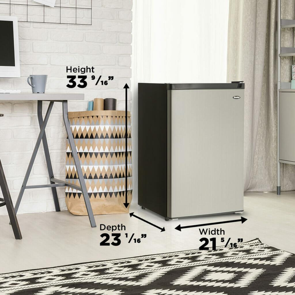 Danby 4.5 cu. ft. Compact Fridge with True Freezer in Stainless Steel Look