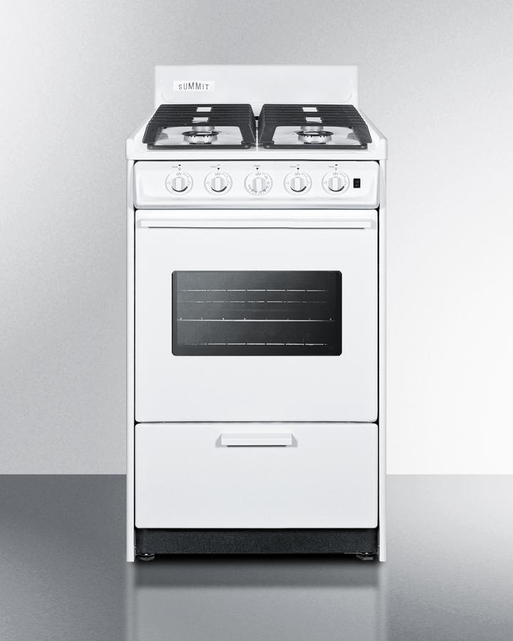 20" Wide Gas Range, Sealed Burners