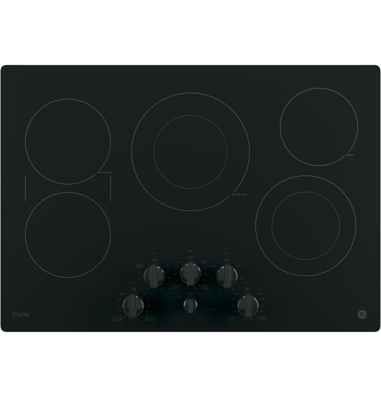 GE Profile™ 30" Built-In Knob Control Electric Cooktop