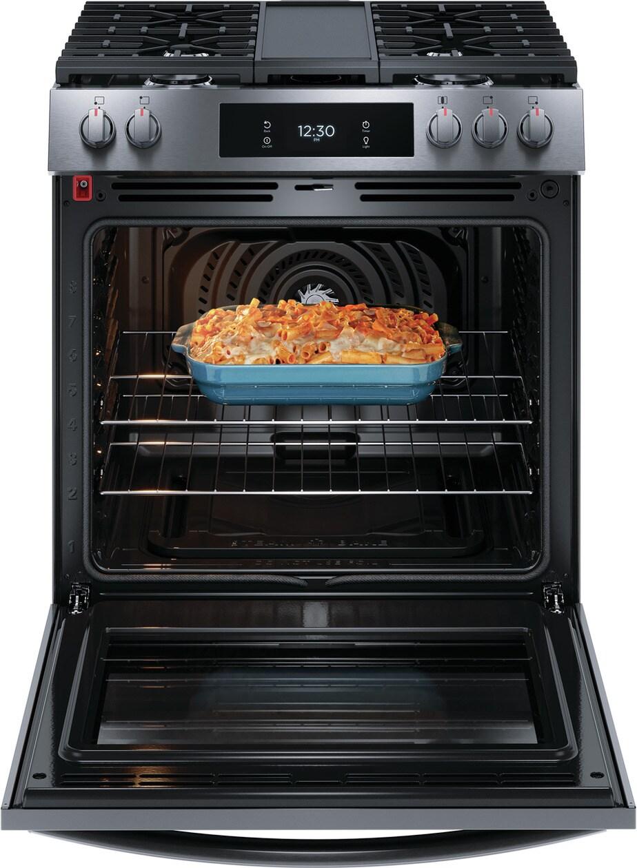 30" Front Control Gas Range with Total Convection