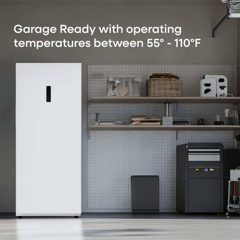 Element 14.0 cu. ft. Upright Convertible Freezer / Refrigerator - White, ENERGY STAR (EUF14CEEW)