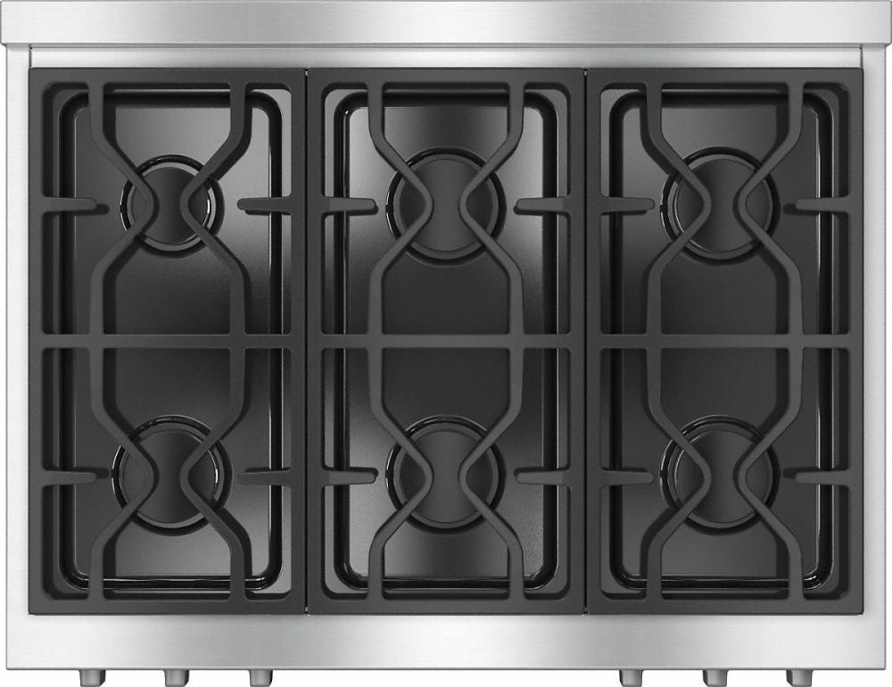 KMR 1134 LP RangeTop with 6 burners for professional applications