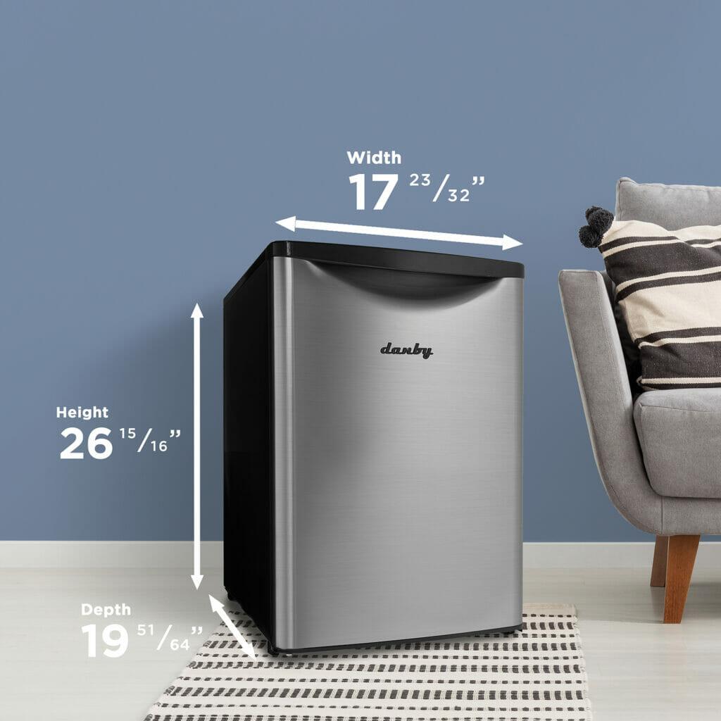 Danby 2.6 cu. ft. Compact Fridge in Stainless Steel Look