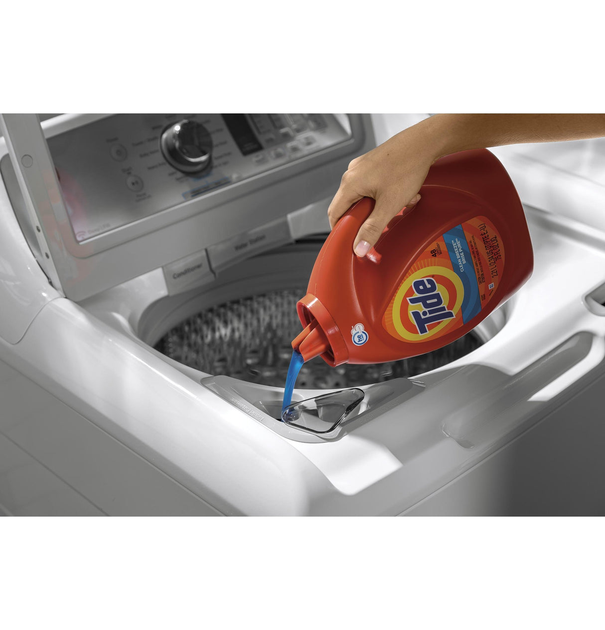 GE® 5.0 cu. ft. Capacity Smart Washer with Stainless Steel Basket
