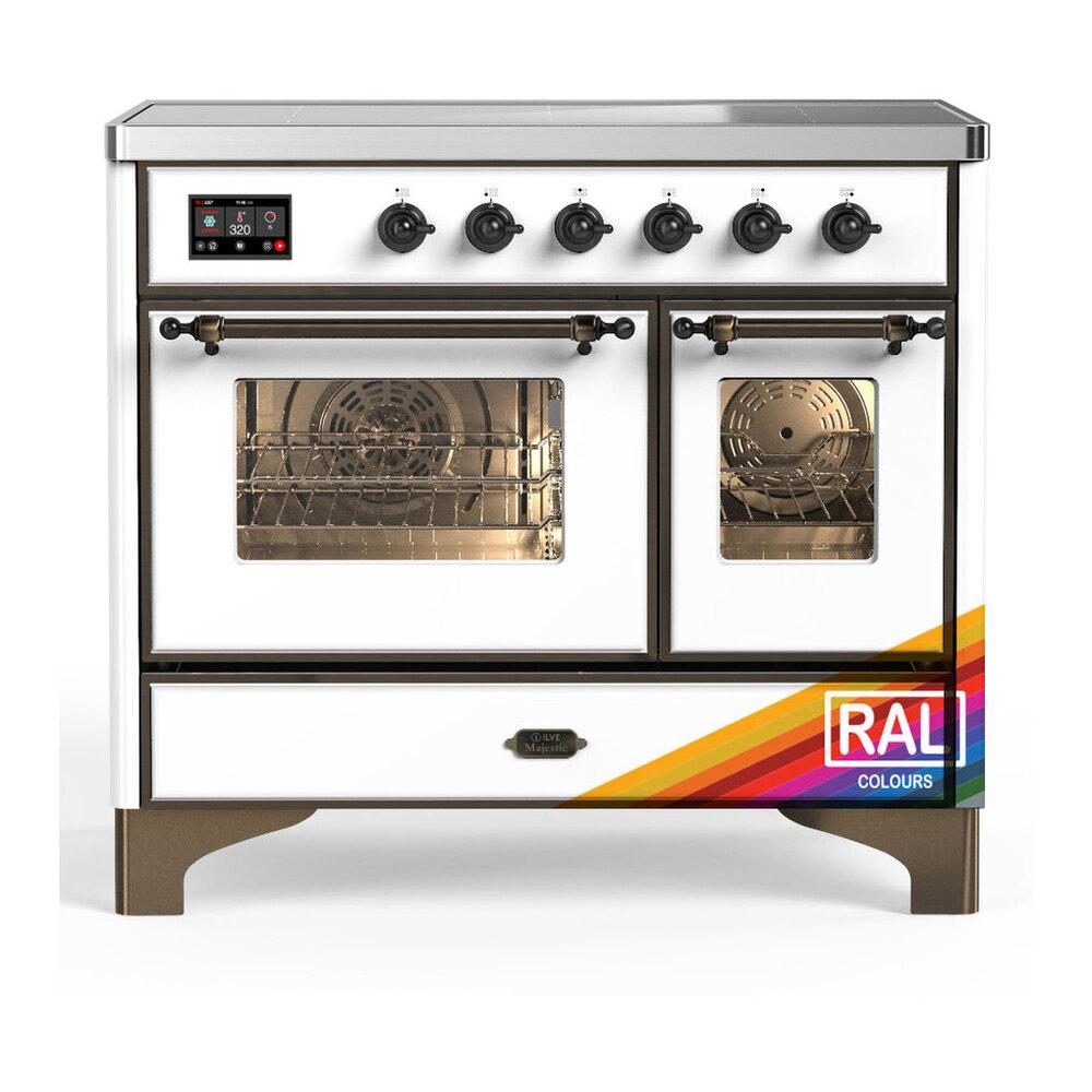 ILVE UMDIB40NR3RAB Majestic III 40 inch Induction Range with 6 Elements, 3.82 cu. ft. Total Oven Capacity (Triple Glass Door, RAL, Burnished)