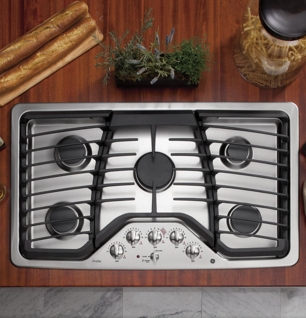 GE Profile™ Series 36" Built-In Gas Cooktop