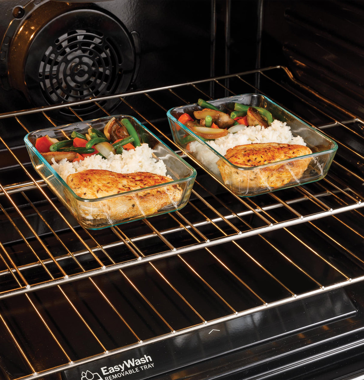 GE® ENERGY STAR® 30" Slide-In Electric Convection Range with No Preheat Air Fry and EasyWash™ Oven Tray