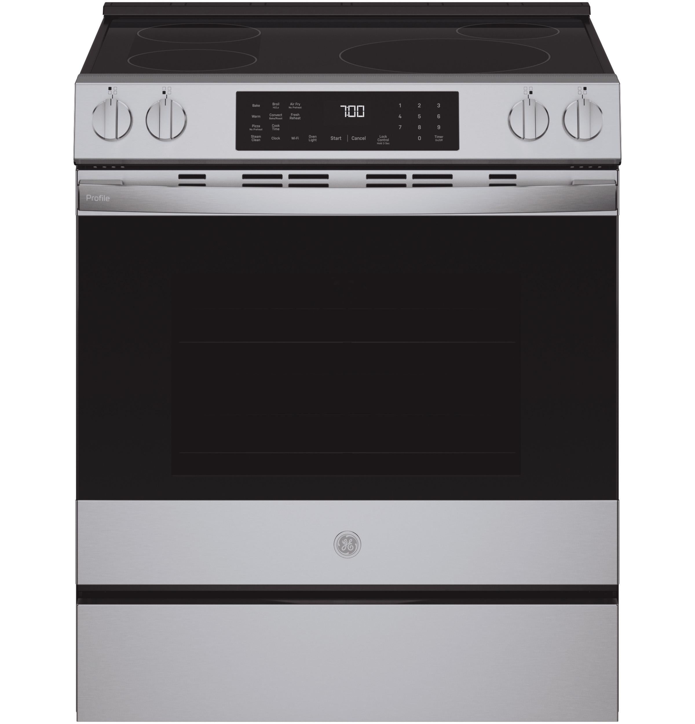 GE Profile™ ENERGY STAR® 30" Smart Slide-In Induction and Convection Range with No Preheat Air Fry and EasyWash™ Oven Tray