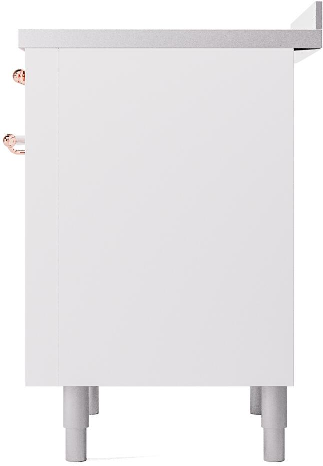 Nostalgie II 36 Inch Electric Freestanding Range in White with Copper Trim